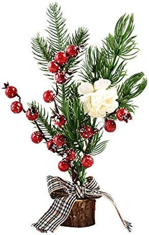 מתנת חלונות מרובת סגנון מעץ מתנה לחג המולד קישוטי חג המולד קטנים עץ עץ פרחי חג המולד אדום מלאכותי