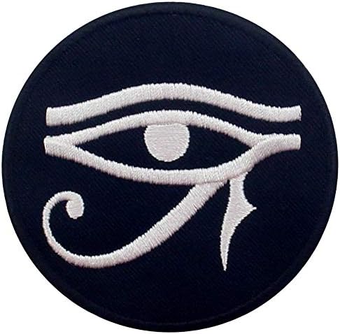 Embtao העין של Ra Sun God Patch רקום ברזל על תפירה על סמל, אדום ושחור