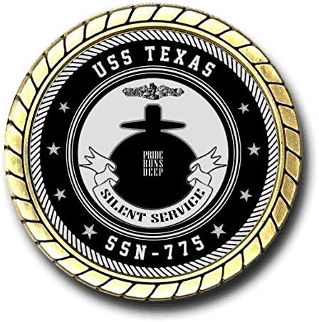 USS Texas SSN -7775 מטבע אתגר חיל הים האמריקני - מורשה רשמית
