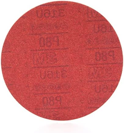 3M חבילת ערך דיסק סטיקיט אדום שוחק, 01251, 6 אינץ ', P400 כיתה, 25 דיסקים לקרטון