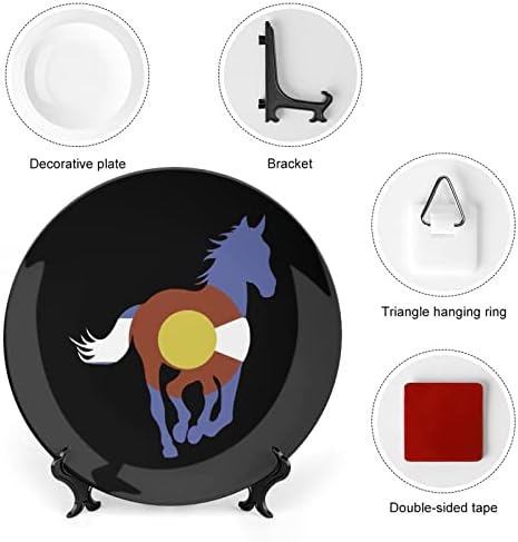צלחת דקורטיבית של קולורדו בר קולורדו עם מעמד עצם סין בהתאמה אישית צלחת ביתית למטבח סלון ביתי