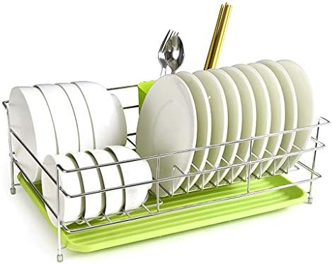 מתלה ייבוש KLHDGFD עם מחזיק כלי סכום לבן, זרועות הניתנות להרחבה מעל מתלה הכלים בכיור, בכיור או על ניקוז תבשיל דלפק, נירוסטה חסינת חלודה למטבח
