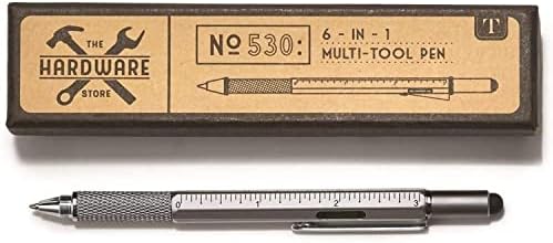 החברה של שניים חנות החומרה 6-in-1 עט רב-כלי בקופסת מתנה