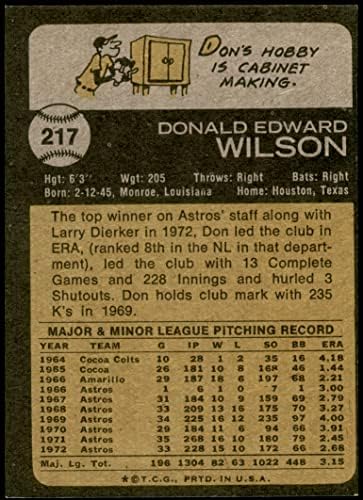 1973 Topps 217 דון ווילסון יוסטון אסטרוס NM/MT+ ASTROS