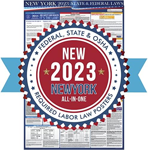 2023 מדינת ניו יורק ופדרל דיני עבודה פוסטר-אושה מקום עבודה תואם 24 איקס 36 - הכל בפרסום נדרש אחד-למינציה
