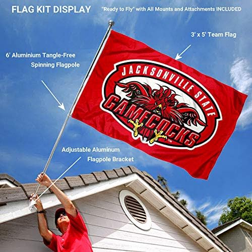 ג'קסונוויל מדינת Gamecocks Flag and Sleact Mountte