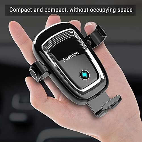 QONIOI 15W אוטומטית מטען מכוניות אלחוטי מחזיק טלפון 2 ב 1 תכנון מהיר מהיר מהדק אוטומטי טעינה הר עגינה התואמת לאנדרואיד ו- iOS הסתגלות אוטומטית לטעינה יעילה