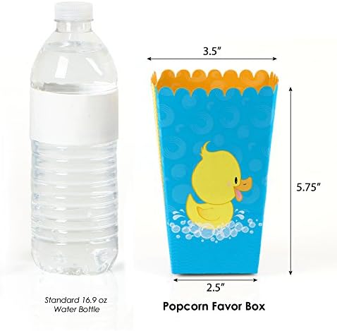 ברווז ברווז - מקלחת לתינוקות או יום הולדת לטובת קופסאות פופקורן פופקן - סט של 12