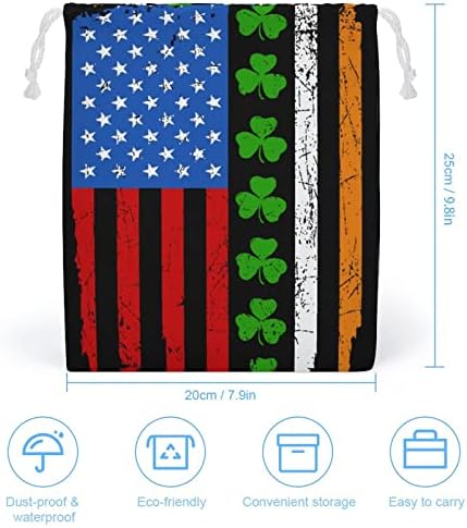 שקית אחסון דגל אמריקאית אירית אמריקאית שקית חוט משיכה לתיק שקית שקית שקית שקית מכולת לטיול ביתי